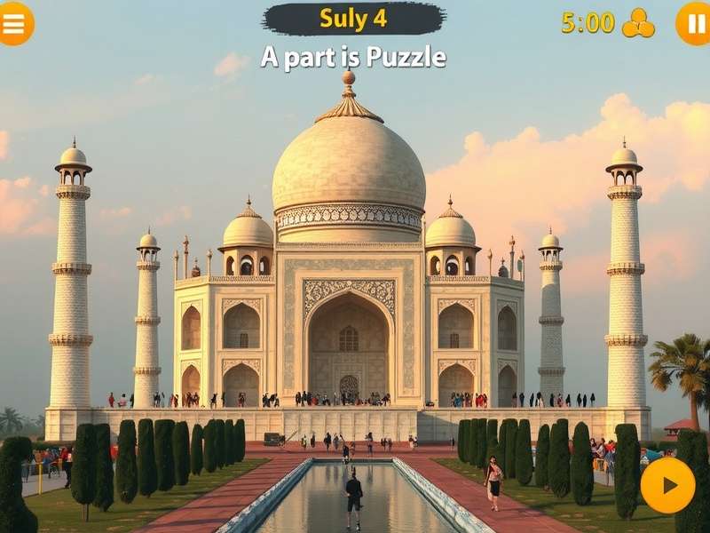 Taj Mahal Riddle Explorer gameplay showing puzzle solving